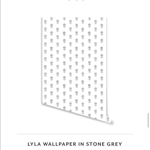 Brooke & Lou Lyla Wallpaper - Stone Gray
